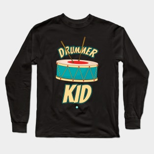 Drummer Kid Musican Band Gift Idea Long Sleeve T-Shirt